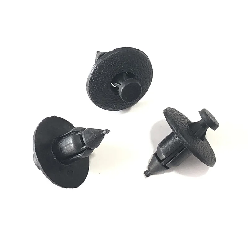 10/20/50pcs Interior Plastic Rivet Fastener Clips Trim Fascias 8mm Hole Push Black For Volvo 3541113 For Bumper, Fascias, Lining