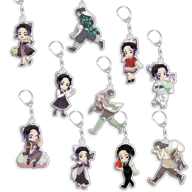 Llavero de Acrílico con Diseño de Anime de Demon Slayer, Kamado Nezuko, Sabito Kamado, Tanjiro, Hecho a Mano, 5cm, Regalo