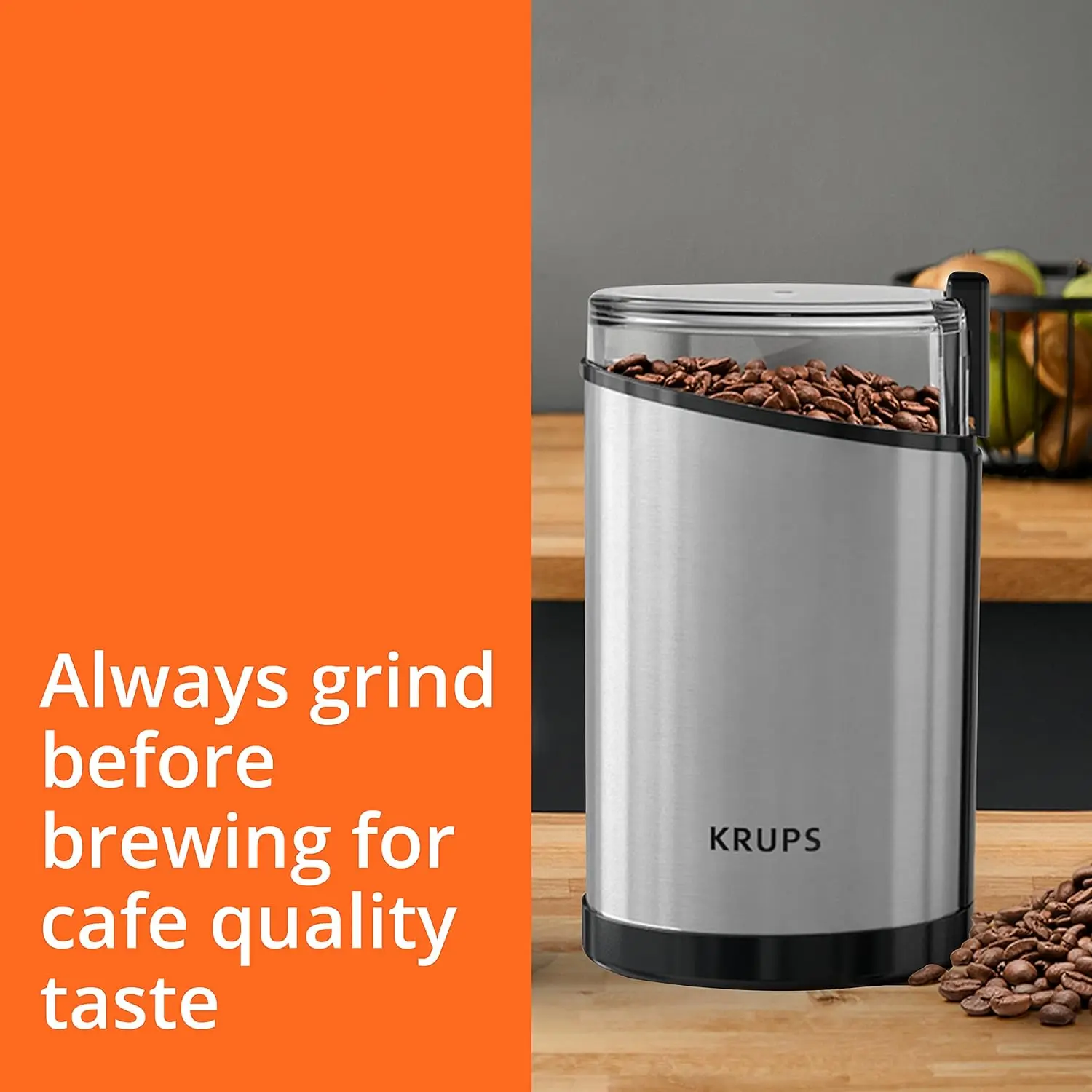 Electric Coffee Grinder: 3 oz Capacity, 200 Watts - Versatile for Beans, Spices, Nuts - One-Touch Operation, Customizabl
