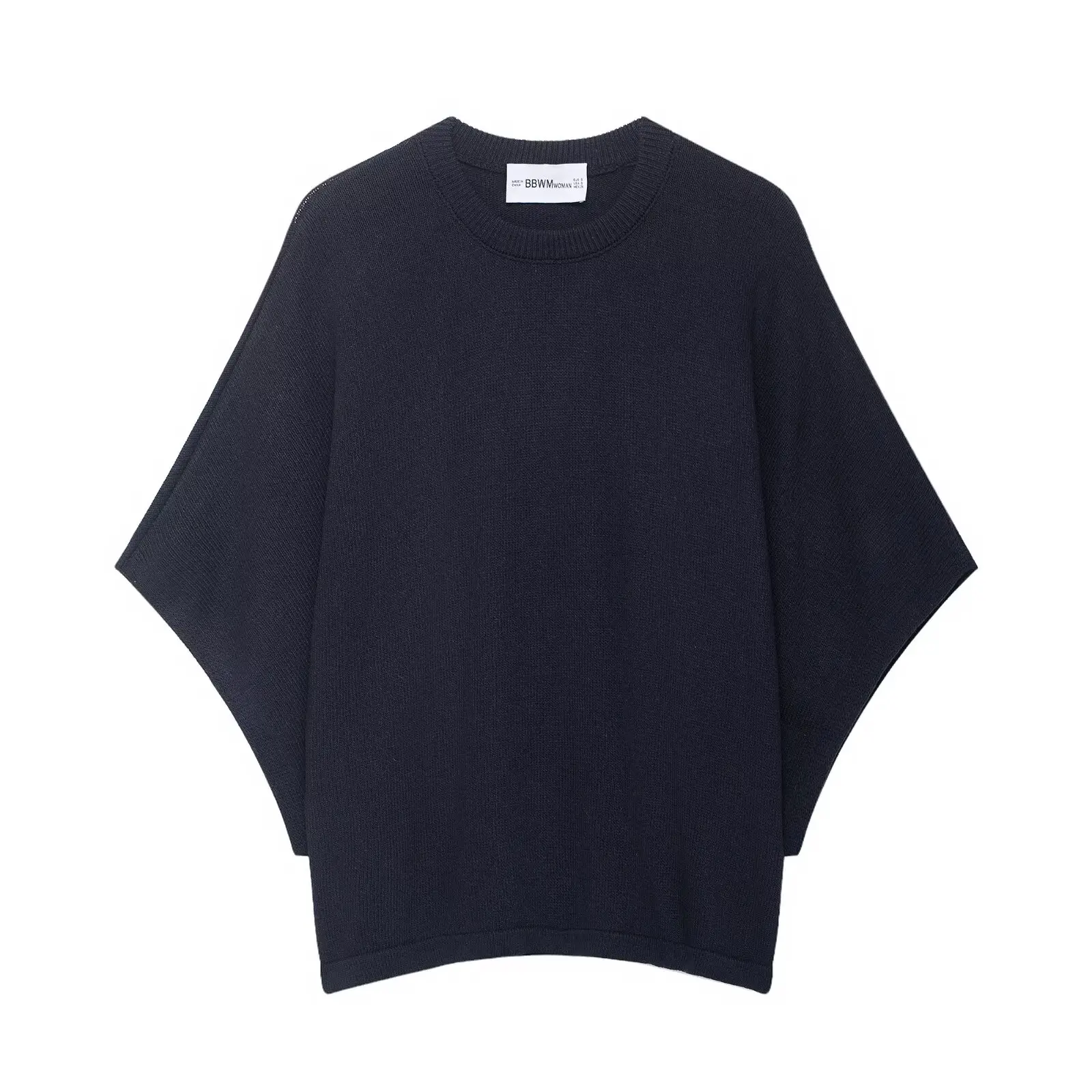 

Zevity Women Fashion Basic Style O Neck Solid Color Knitting Sweater Female Chic Batwing Sleeve Loose Pullover Coat Tops SW9444