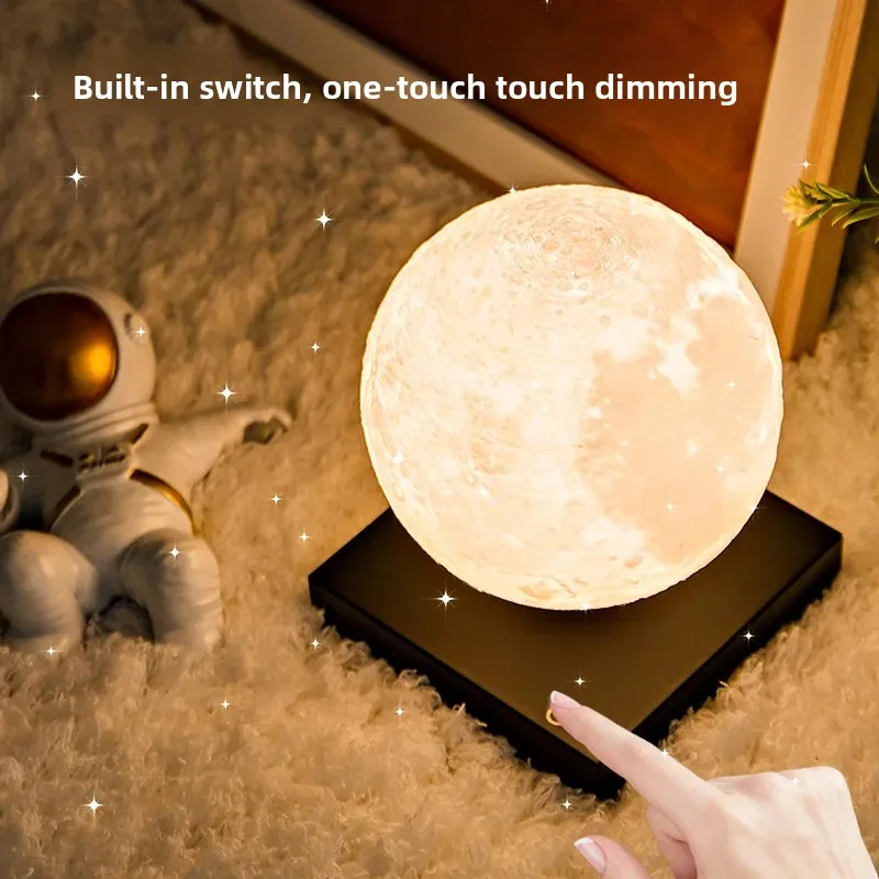 Maglev moon cloud luminous night light creative home desktop ornament gift