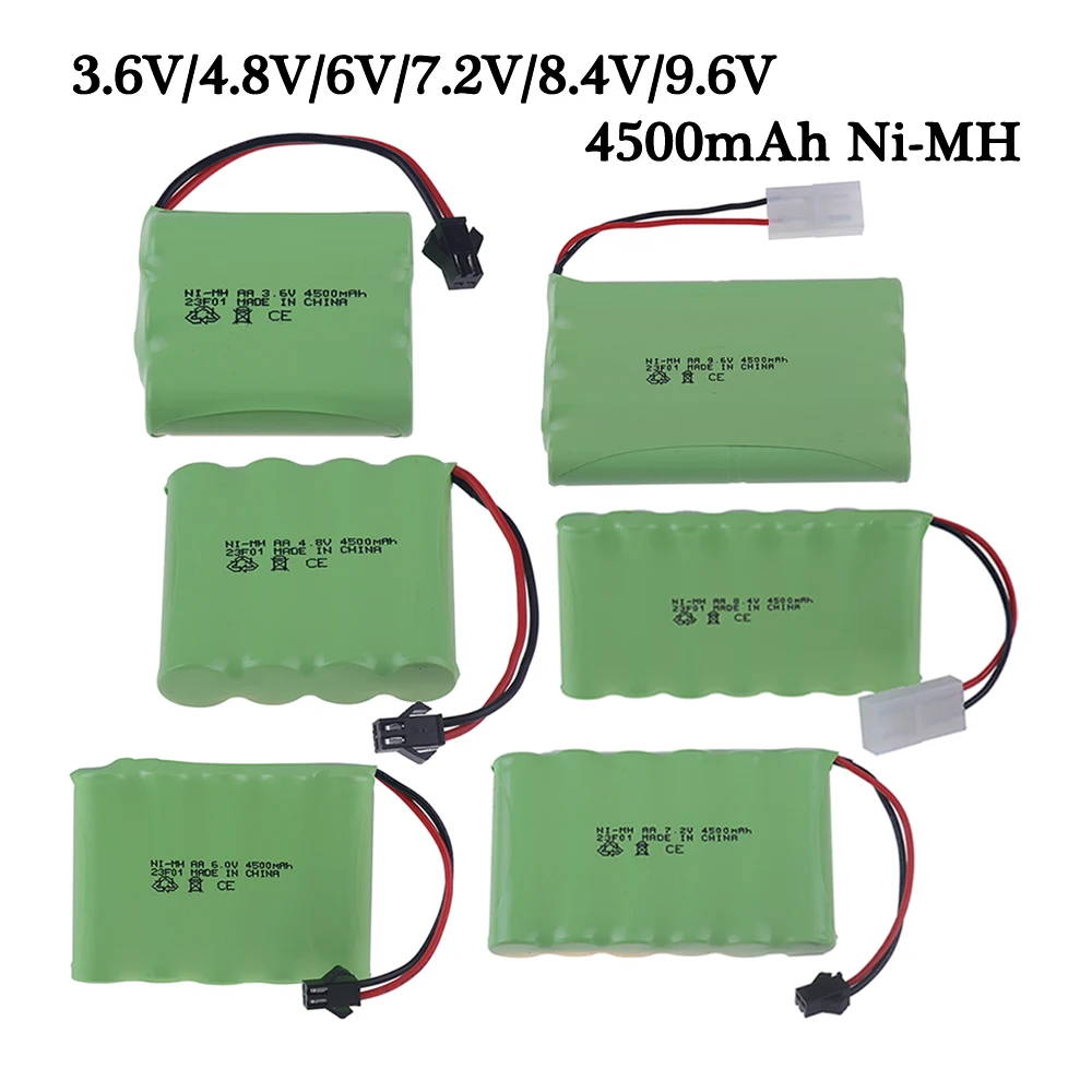 

3.6V/4.8V/6V/7.2V/8.4V/9.6V 4500mah NI-MH AA 3000mah Rechargeable Battery Pack For Remote Control Toys Electric Car SM Plug