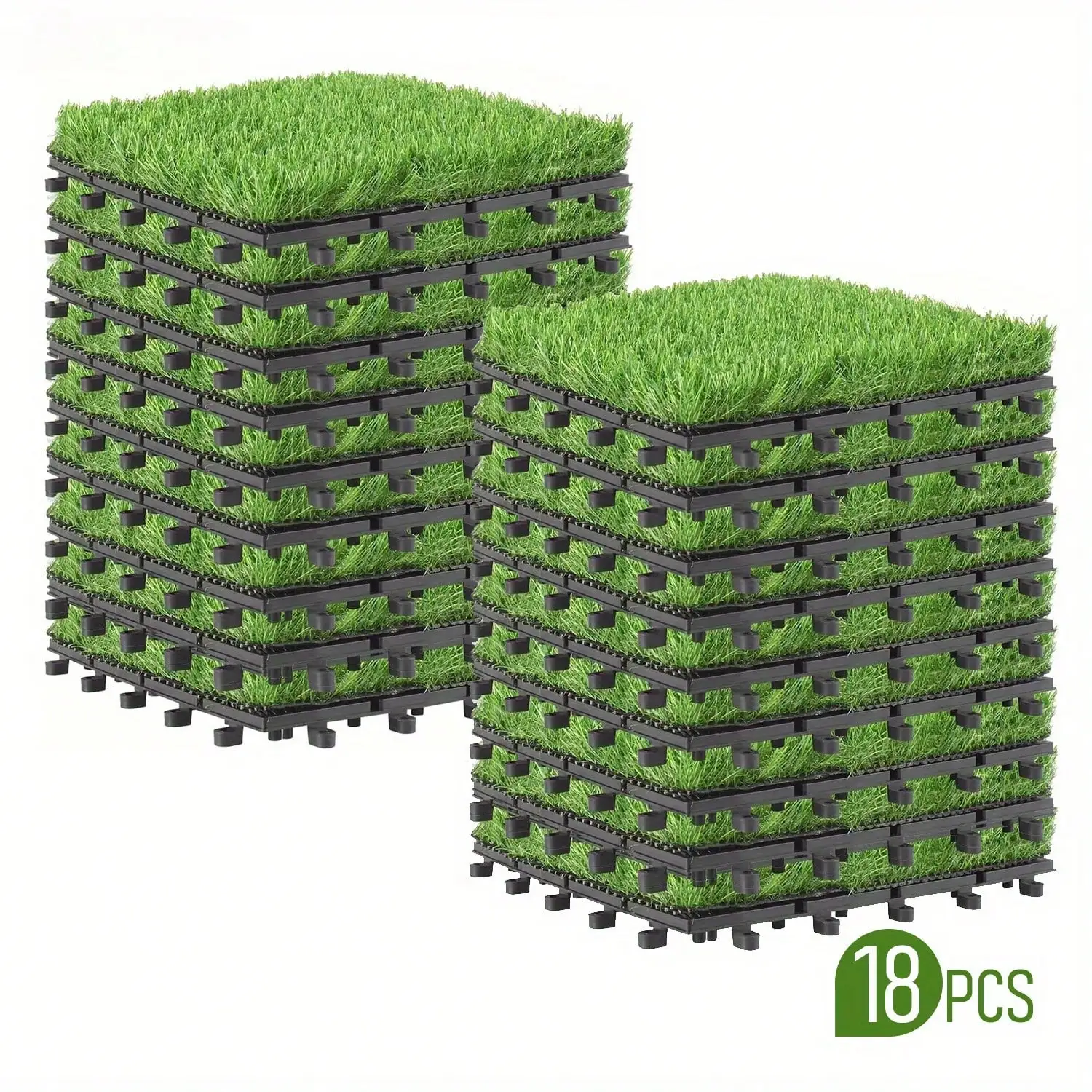 

12"X12" Artificial Turf, Floor Decorative Mat, Turf Set, 9/ 18/ 27/ 32 Pieces, For Indoor Outdoor Dog Pets