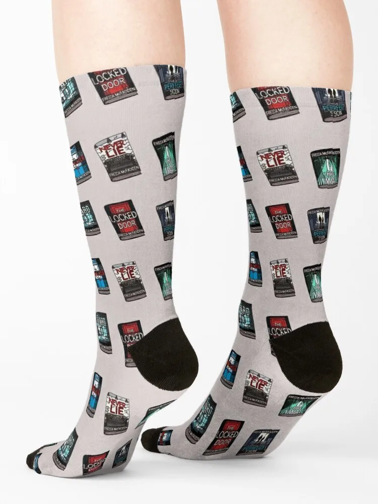Freida McFadden books Socks sport funny sock designer cartoon Socks Women Men's
