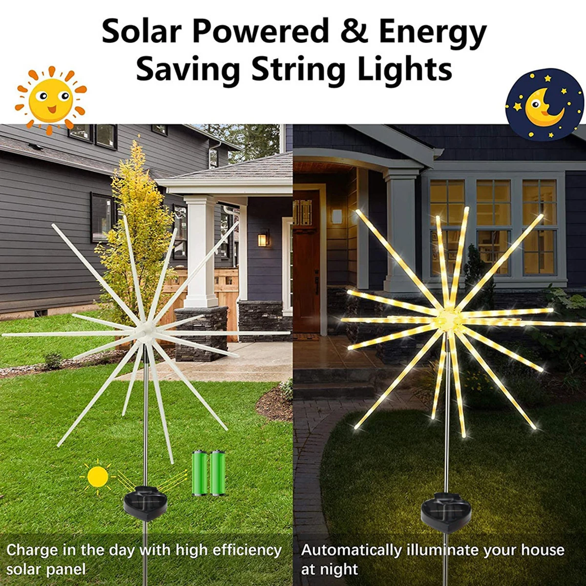 Solar Lights Star Copper String Lights Outdoor Lawn Lamps Solar For Camping Patio Garden Party Street Decoration