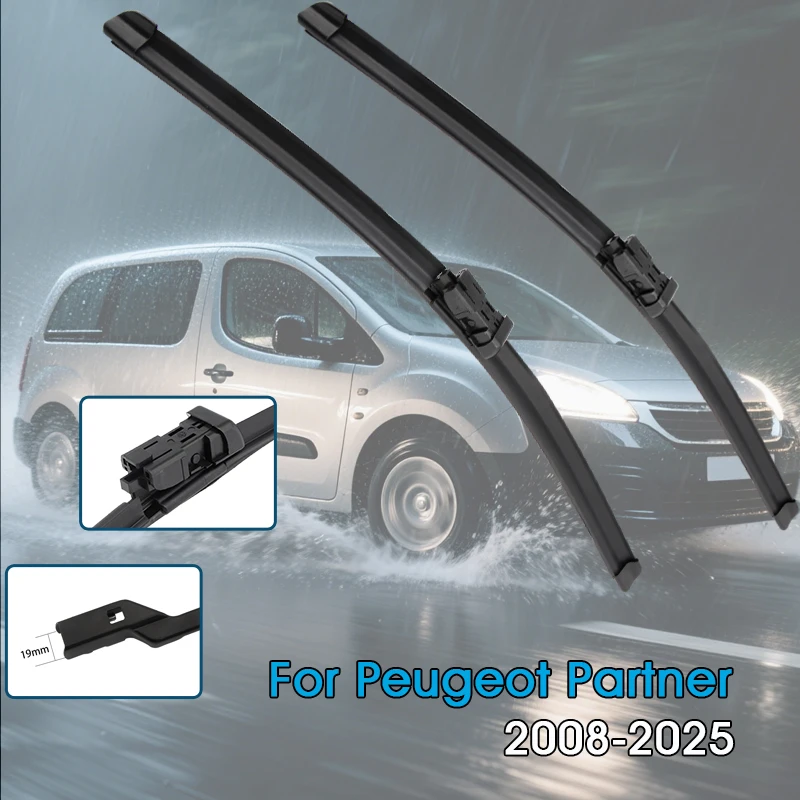Auto Wischer Klingen Für Peugeot Partner 2 II B9 K9 2 2008-2025 Windschutzscheibe Windschutz Frontscheibe Klingen auto Zubehör