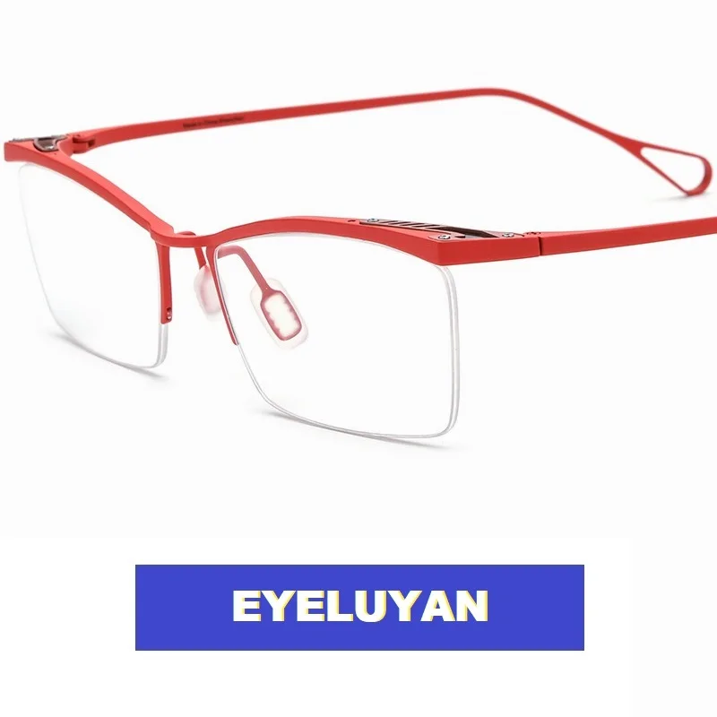 

EYELUYAN Pure Titanium Glasses Frame Men New Brand Design Square Eyeglasses Japanese Handmade Ultralight High Quality Eyewear