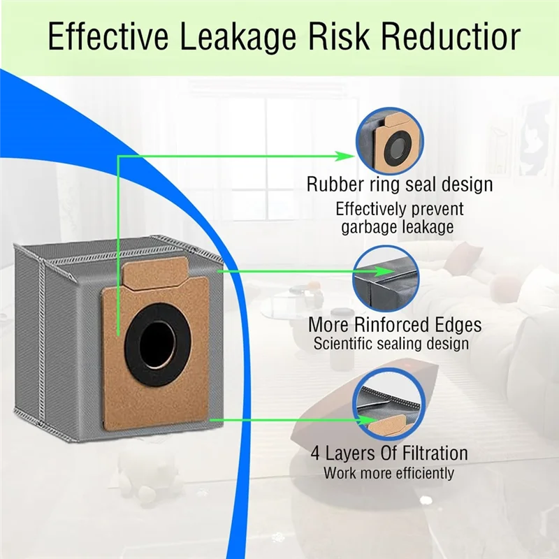 ABZA-For Eufy X10 Pro Omni ملحقات استبدال المكنسة الكهربائية-فرشاة الأسطوانة الرئيسية، أكياس الغبار، الفرش الجانبية، المرشحات، الممسحة