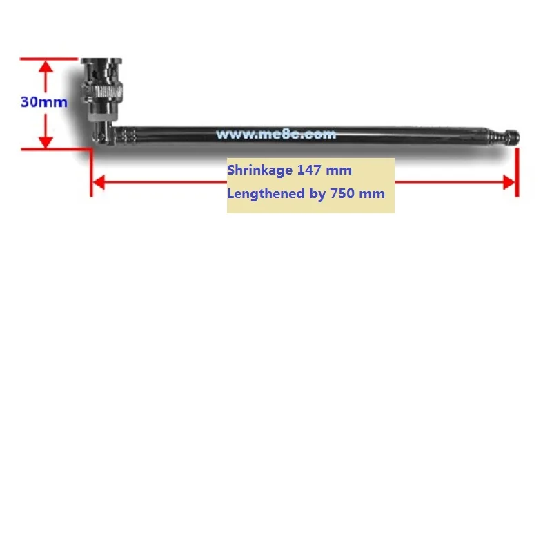 75cm Q9 Head Rod Antenna/BNC Head Rod Antenna, FM Transmission/Reception Antenna  J