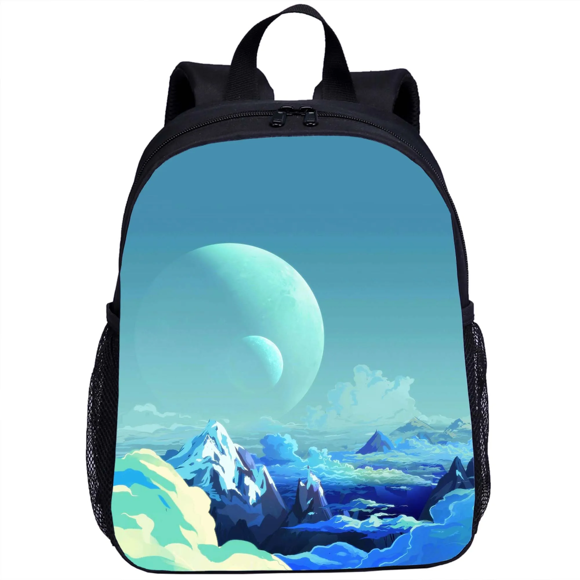 Mochila para niños con diseño de arte de paisaje hermoso, mochila para niños adecuada para niños y niñas, bolsa escolar para libros, bolsa de viaje de 16 pulgadas