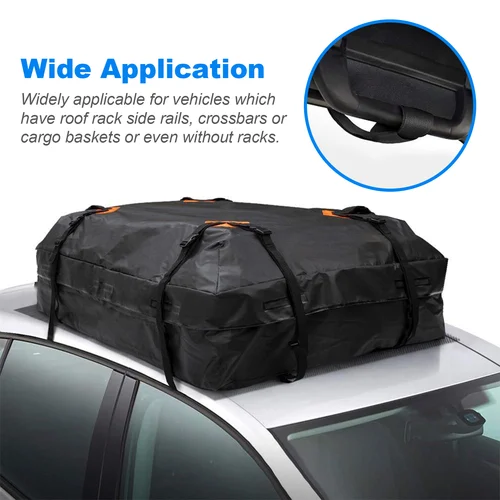 Bolsa de carga Universal 425L para coche, portaequipajes de techo impermeable 420D, Cubo de almacenamiento para viaje y Camping