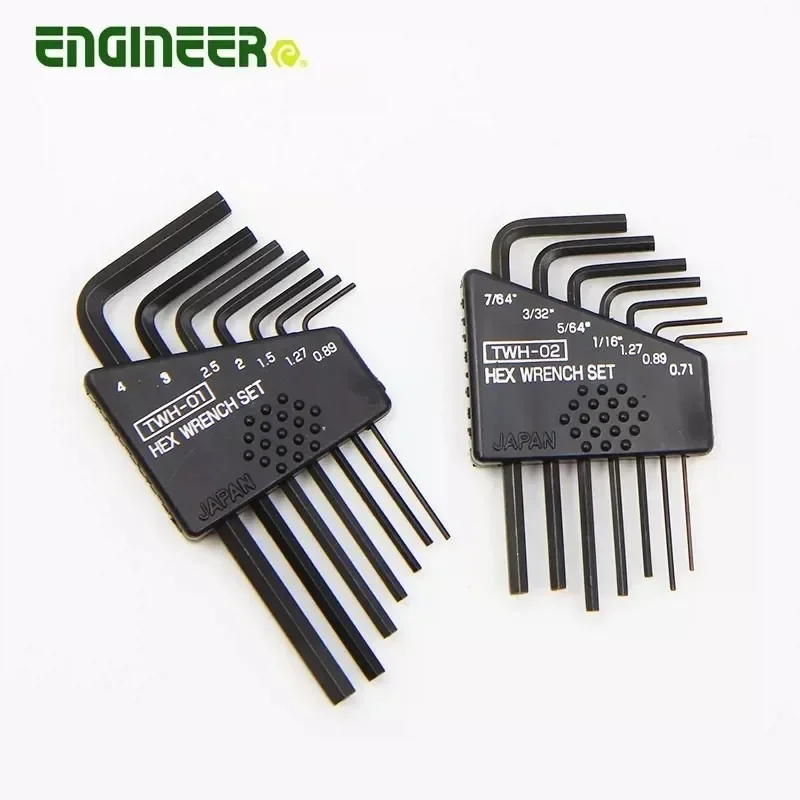 Engineer Hex Key Set Metric & Imperial Mini Flat Head Allen Wrench Kit L Key Set TWH-01/TWH-02