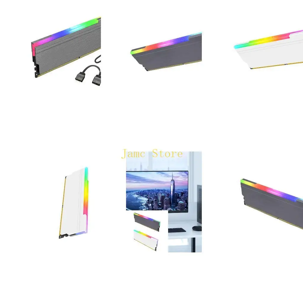 

LX0B Радиатор 5 В ARGB Модуль памяти Охлаждающий радиатор ПК ARGB Цветной радиатор охлаждения памяти Подставка для охлаждения