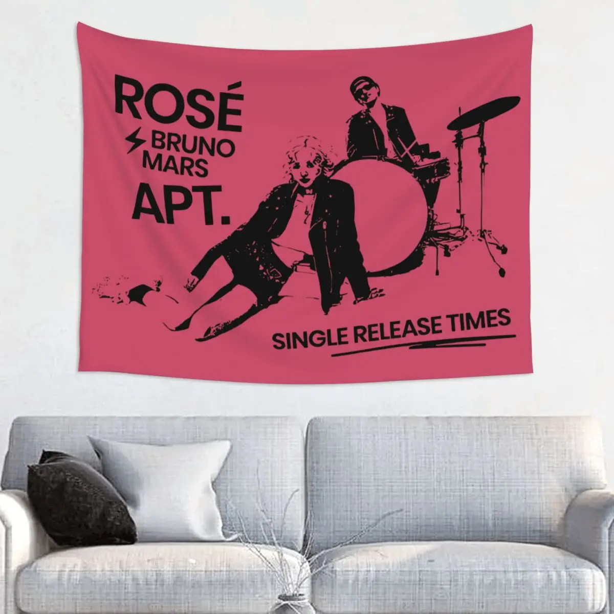 Rose Apt Tour Dates 2024 Bruno Mars Tapestry Wall Hanging Tapestries for Living Room Dorm Decor