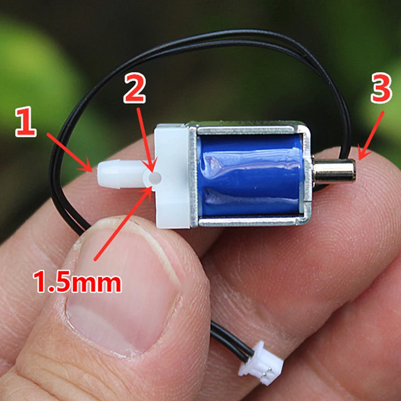 Válvula Solenoide Dc3.7V Dc, válvula de liberación de aire DC 3,7 V 4,5 V 5V 6V, válvula solenoide N/O normalmente abierta, válvula de aire