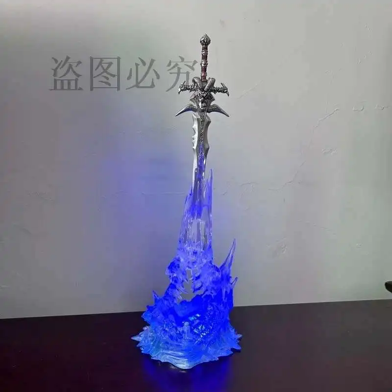 WOW Arthas Menethil سلاح فروستمورن السيف مع إضاءة LED Starz عمل نموذج لجسم اللعب سطح المكتب هدية مزخرفة للأطفال #6
