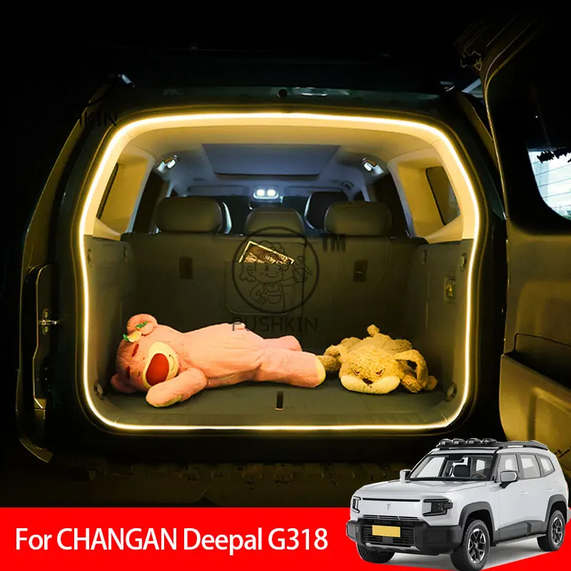 

Для CHANGAN Deepal G318 2025 задний багажник автомобиля светодиодная полоса света багажника внутренняя осветляющая декоративная лампа полоса автоматический свет