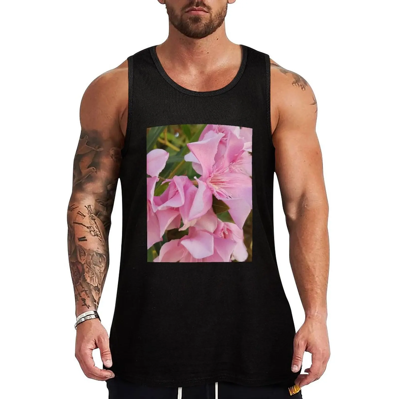 Colours of Crete 42 - pink flowers Tank Top sports vest summer clothes man 2025 bodybuilding men clothes