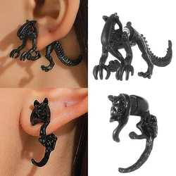 Vintage Monster Cat Earrings for Women Men Halloween Fashion Horror Alien Dinosaur Earrings Punk Street Trend Party Jewelry Gift