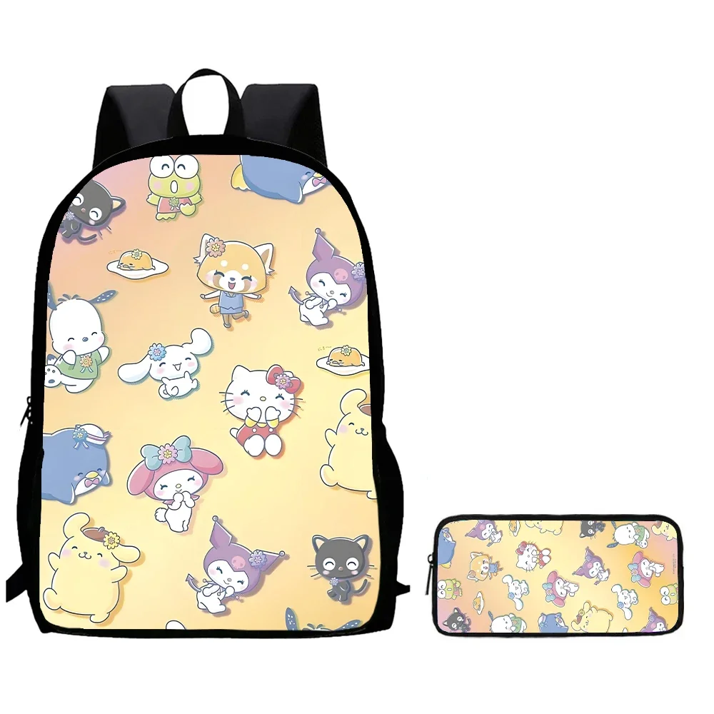 

2Pcs Set Child Backpack With Pencil Bags,Cartoon Sa-nr-io School Bags for Boys Girls,Durable School Backpack for Kindergarten