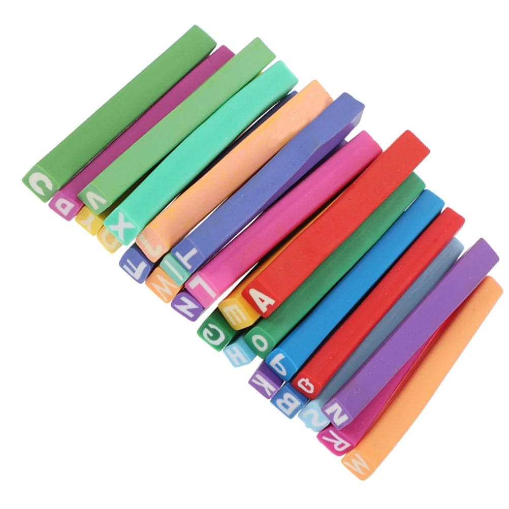 

26pcs Polymer Clay Alphabet Sticks Soft Ceramic DIY Hair Accessories Jewelry Making Crafts Decor Clay Canes Rods
