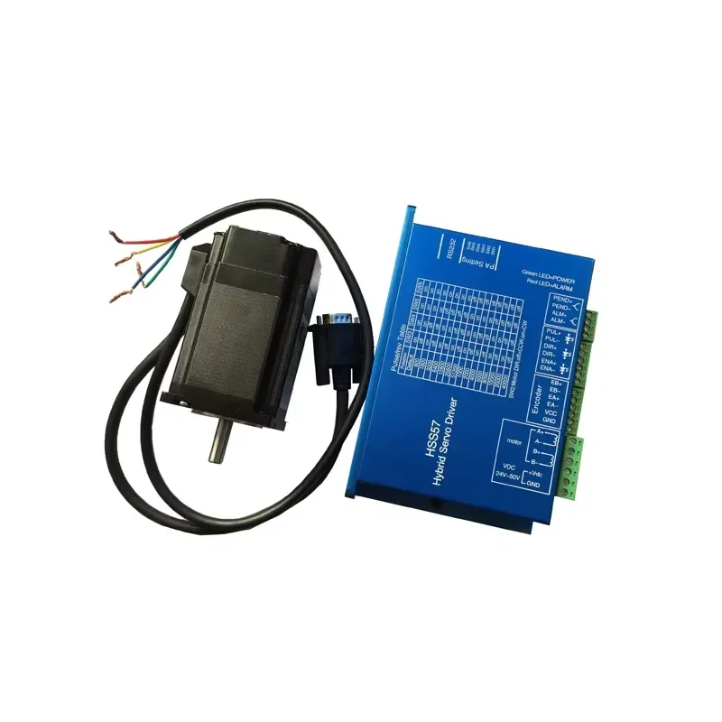Nema 23 Closed Loop Stepper Motor 2 Phase 4.2A 2Nm with HSS57 Hybrid Servo Driver Kit for CNC Router Engraving Machine