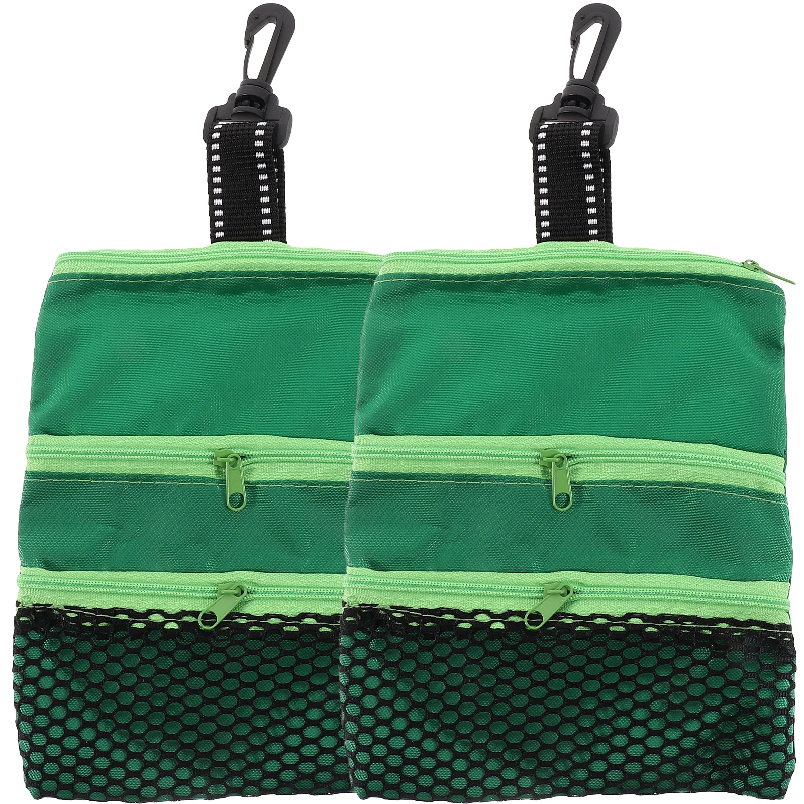 

2Pcs Golf Ball Storage Bag Durable Tee Pouch Balls Kit Valuable Accessories Mountaineering Buckles Lightweight Practical