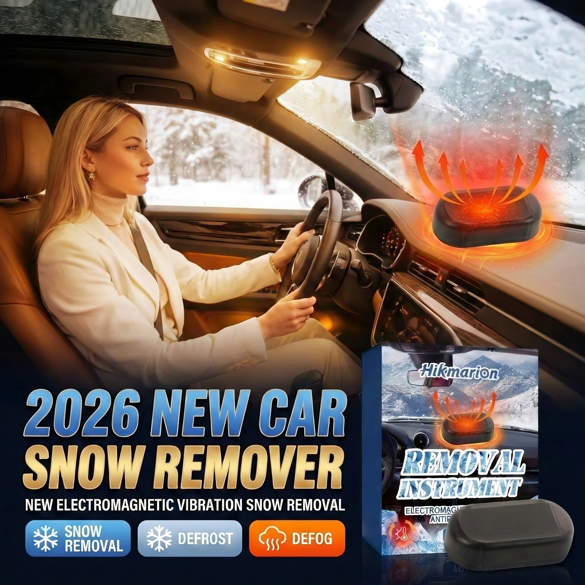 Electromagnetic 2026newSnow Removal Instrument Tools Antifreeze Deicing  Car Window Windshield Deicer Defrosting Defogging Tool