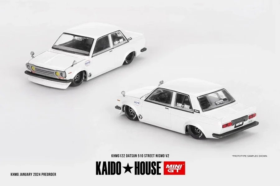 Kaido House + Minigt Datsun 510 Street Nismo V2 Khmg122 Auto Legering Speelgoed Motorvoertuig Diecast Metalen Model Voor Kinderen