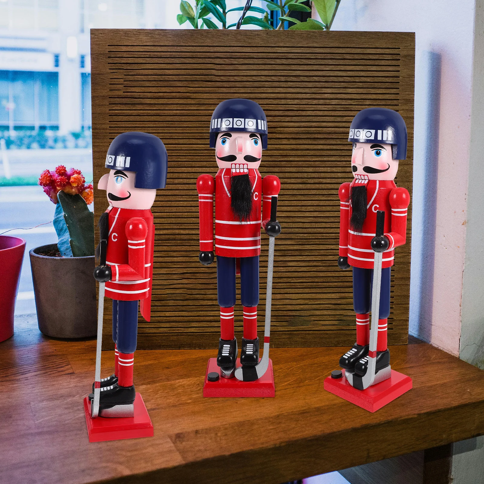 

Wooden Nutcracker Ornament Christmas Traditional Figure Home Desktop Decor Small Wood Nutcracker Craft Xmas Decor Festive