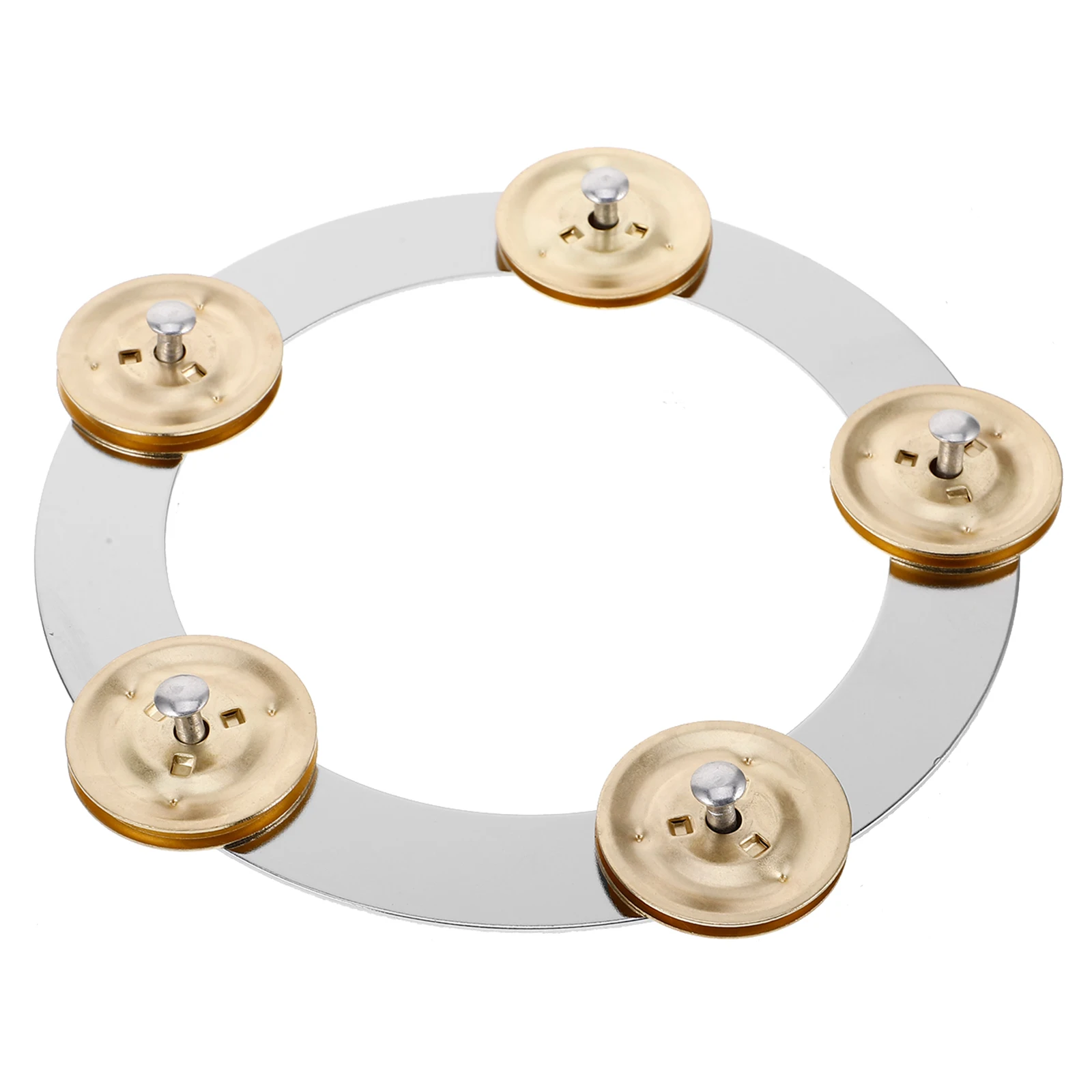 

1pcs Golden Stainless Steel Hi-hat Cymbal Tambourine Bass Drum Hoop Mountable Symbal Hihat Music Instruments Snare Drum Bell