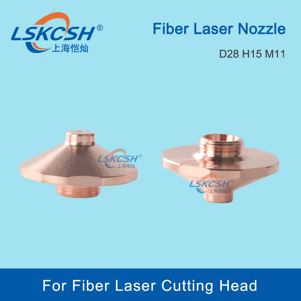 

LSKCSH Laser Nozzle Single Layer 1.2 1.3 1.5 1.6mm Dia28 M11 For Raytools BS12K Hans Boci Fiber Laser Cutting Head