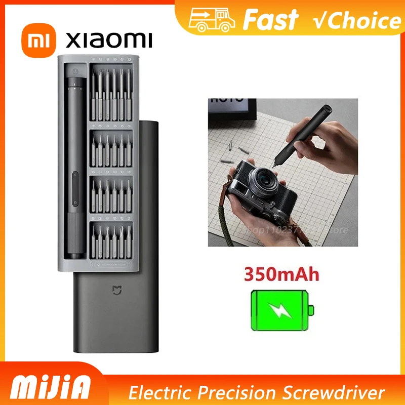 2025 جديد Xiaomi Mijia طقم مفك براغي كهربائي من النوع C قابل لإعادة الشحن 2 عزم دوران تروس 400 + برغي S2 لقمة دقيقة من الفولاذ