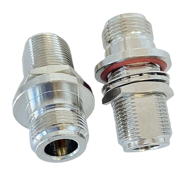 L16 N Type Male Female Socket Mount O-ring Washer Water Proof Connector L16 N Female To N Female Bulkhead Panel Mount Copper