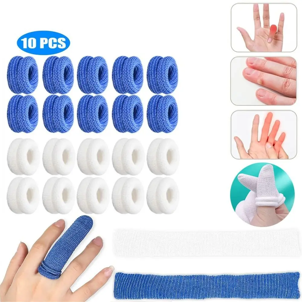 

10Pcs Tubular Finger Tubular Bandage Roll Elastic Tubular Finger Dressings Soft Breathable Finger Roll Dressings Gardening Work
