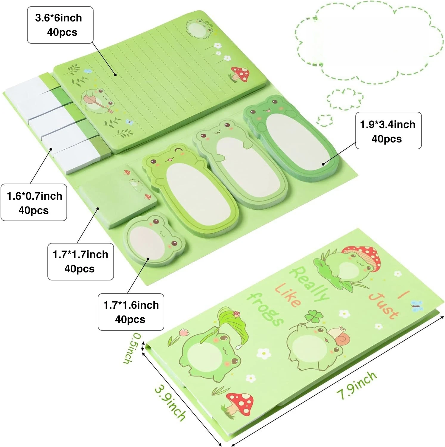 Cute Animal Combination Post-it Notes Cartoon Hand Account Stickers Can Be Repeatedly Pasted Note Stickers for Office School Use