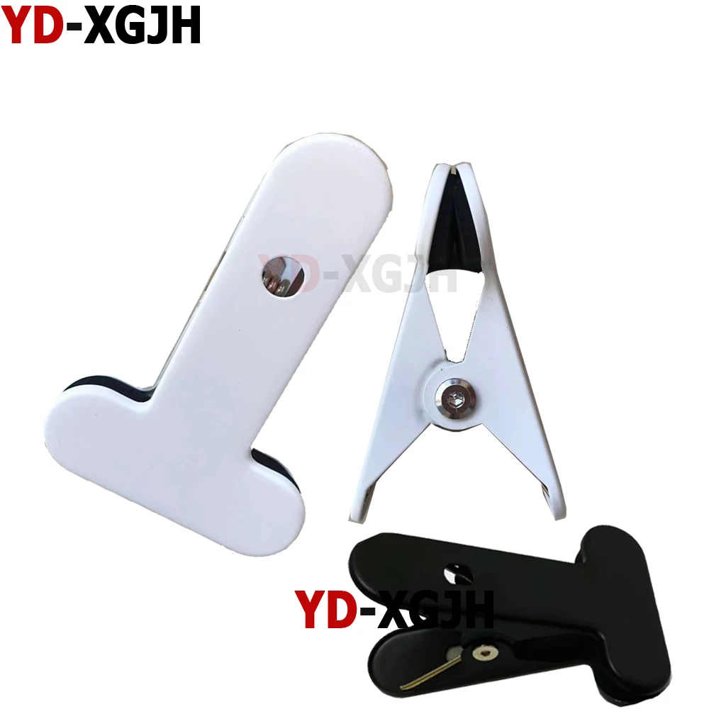 Large Size Iron Fixed Spring Clamp Clip Strong Lighting Accessory in Black White Chrome for Bedroom Lamp