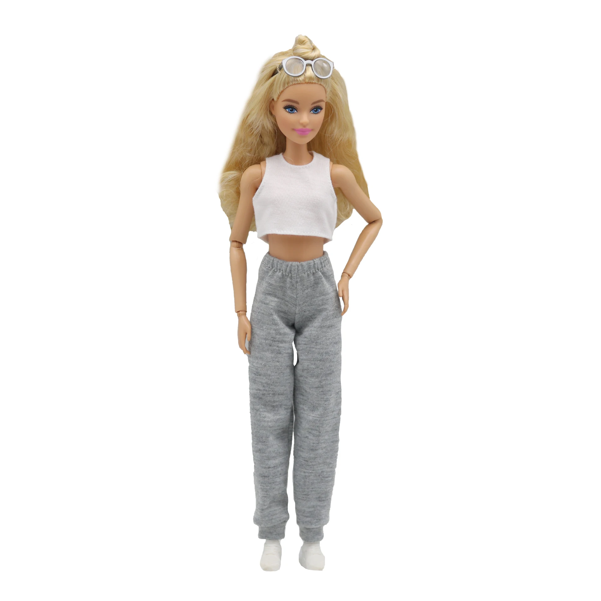 Doll clothing New 30cm 1/6 Tank top sports pants set Daily Wear Accessories Clothes for Barbies doll