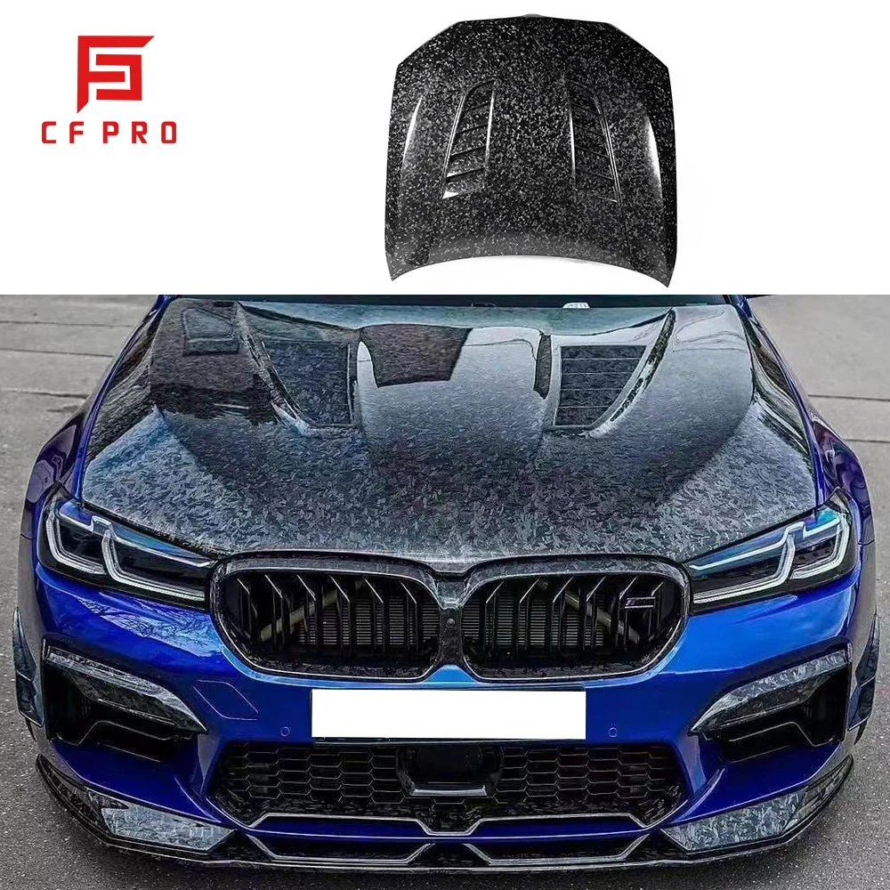 

Dry Carbon Fiber Engine Cover For BMW 5 Series G30 M5 F90 Front Engine Hood Cover Bonnet Cap Accessories