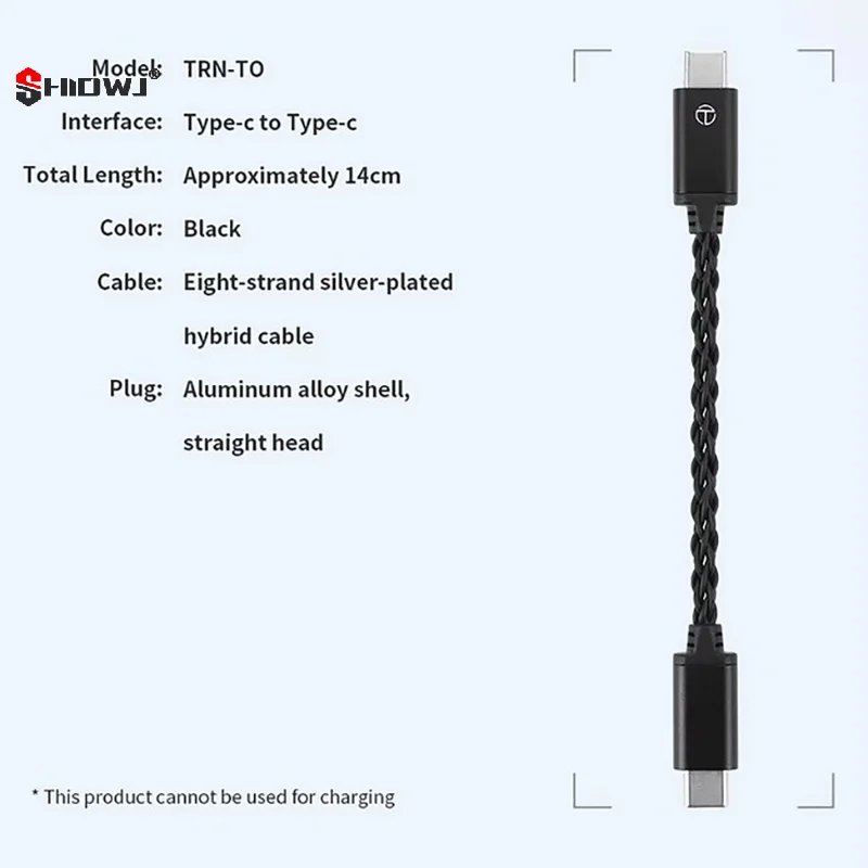 TRN إلى النوع C إلى Type-C DAC أمبير ترقية كابل Hifi محول سماعة مكبر للصوت 8-حبلا سلك للهاتف TRN TE PRO