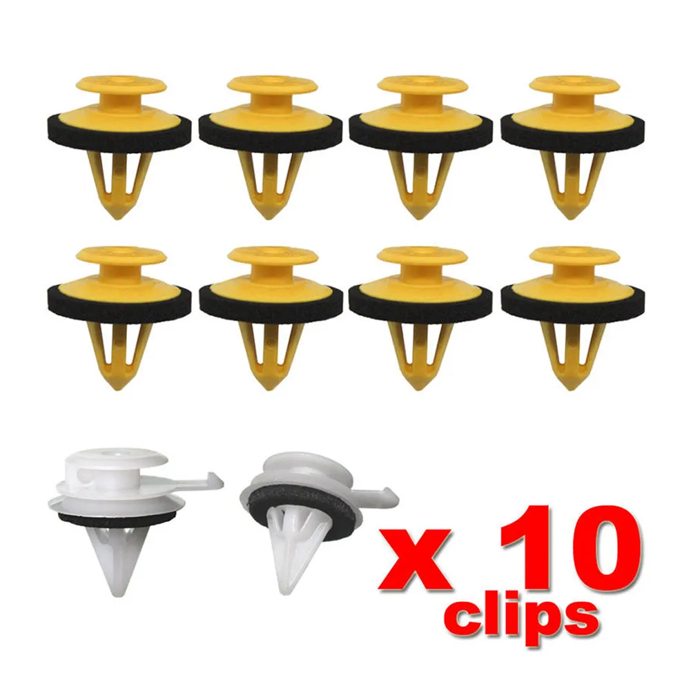 Yellow And White Plastic Clips Set 10PCS For Land Rover Discovery LR3 A Pillar Post Trim, Reliable And Easy To Use