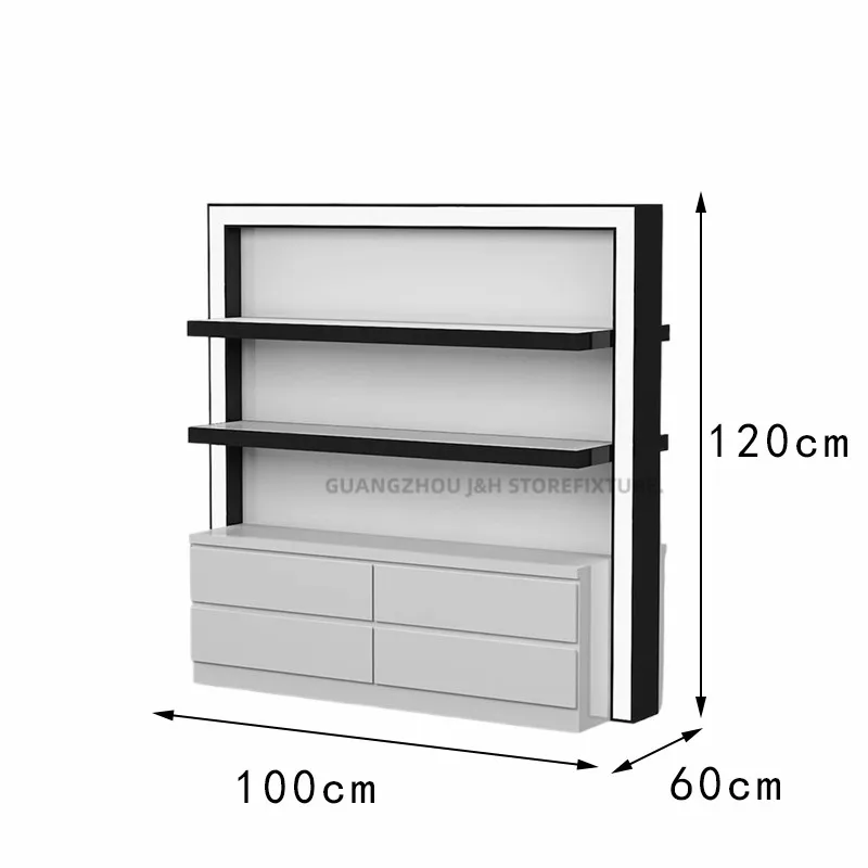 Многофункциональный PU краска на заказ, деревянный магазин, косметический остров, украшения, витрина, полки для салона красоты