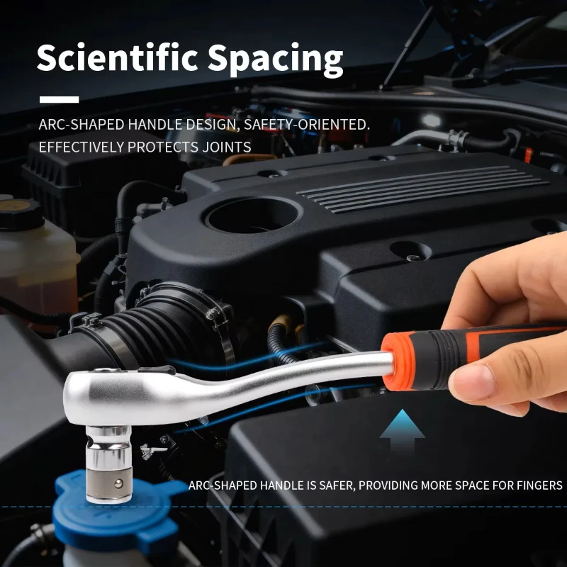 

1Pcs Automatic Two-Way Quick Socket Ratchet Wrench 1/2 Inch Big/Mid/Small Ratchet Telescopic Hardware Auto Repair Tool