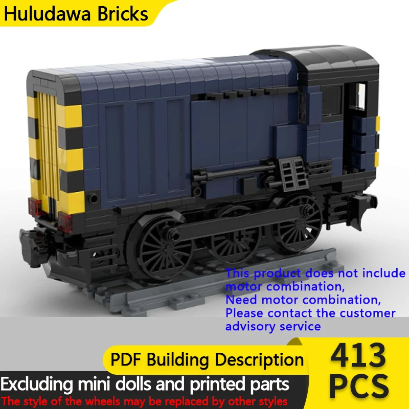 City Car Model MOC Building Bricks Diesel Shunting Locomotive Class 08 Modular Technology Children Holiday Gifts Assemble Toys