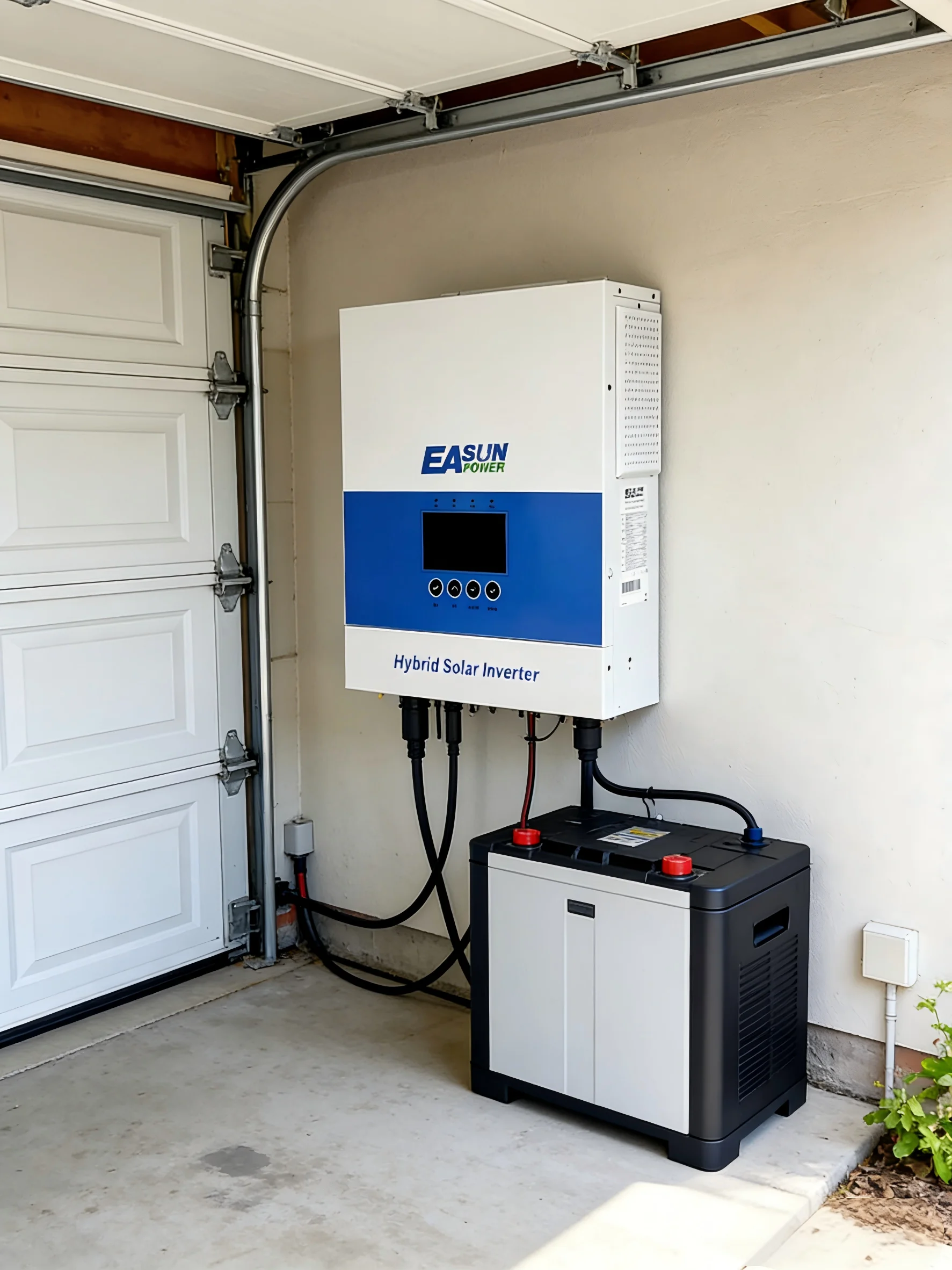 EASUN POWER 6,5KW 4KW 2KW Hybrid-Solarwechselrichter 48V 24V 12V 220VAC mit eingebautem 120A MPPT-Solarregler, reiner Sinuswellen-Off-Grid-Wechselrichter mit WIFI
