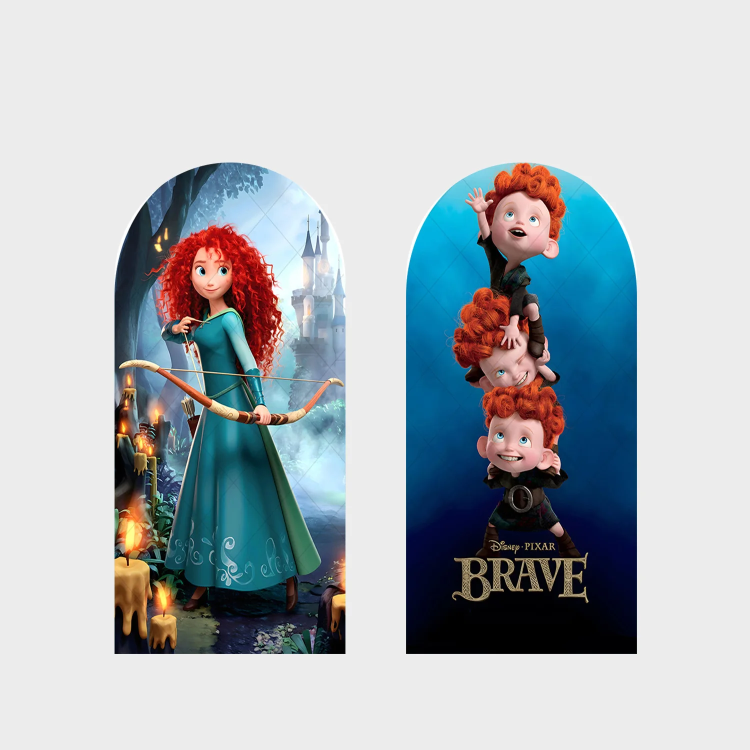 

Фон для детского дня рождения «Храбрая принцесса Мерида», полиэстеровый баннер-арка, реквизит для фотосессий