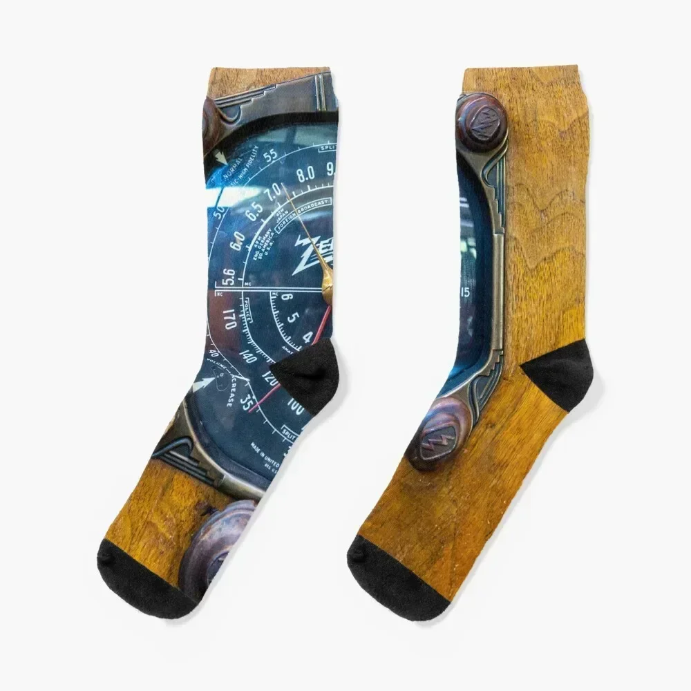 

Antique Radio and Dials Socks moving stockings japanese fashion retro Socks Ladies Men's