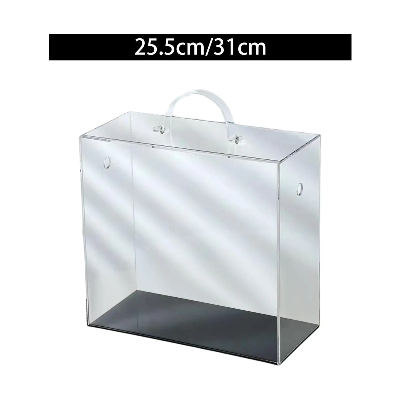 Portable Acrylic Eternal Flower Box Multifunctional Elegant Rectangular Transparent for Thanksgiving, Christmas Gift Tote Bag