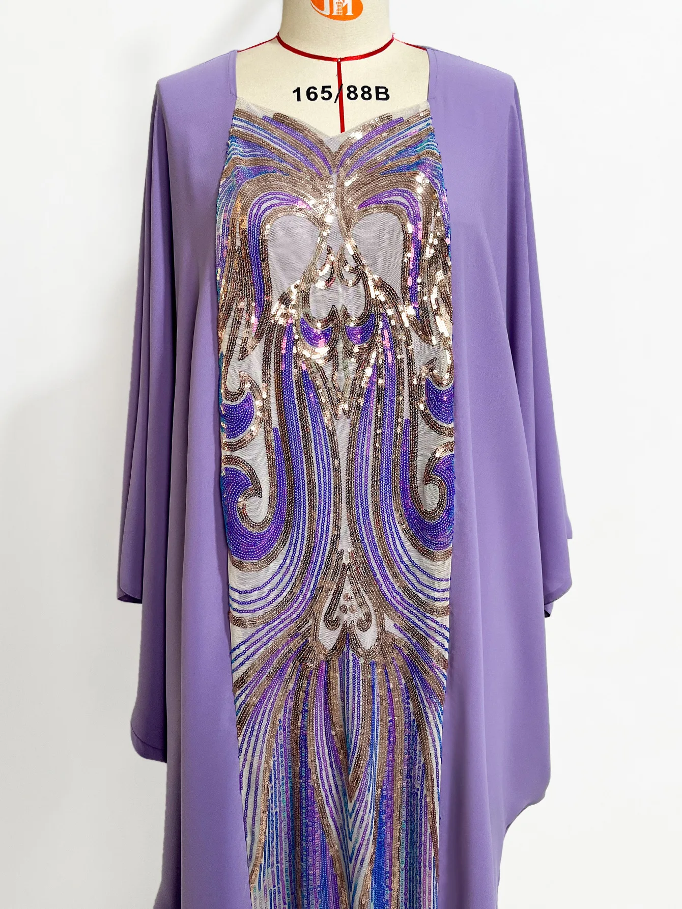 Purple Muslim Dress for Women Moroccan Kaftan Luxury Arab Dubai Abaya Islam Jalabiya Marocain Turkey Dresses Sequins Robe