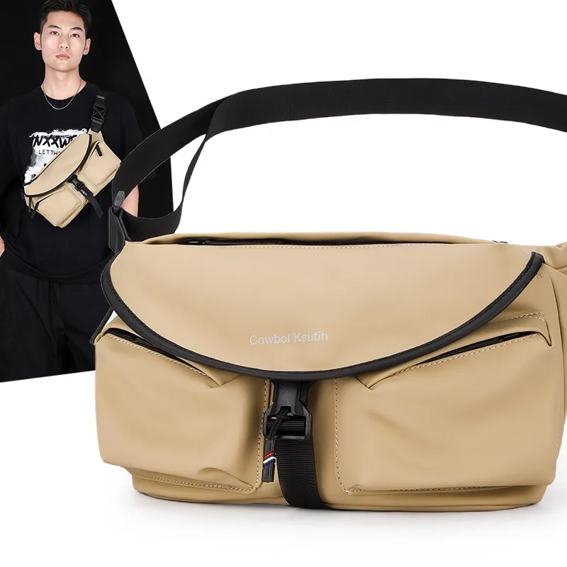 

Men's single shoulder bag, crossbody bag, outdoor sports chest bag, casual multifunctional trendy brand convenient backpack
